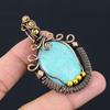 Australian Triplet Opal Gemstone Pure Copper Wire Wrapped Handmade Pendant Jewelry
