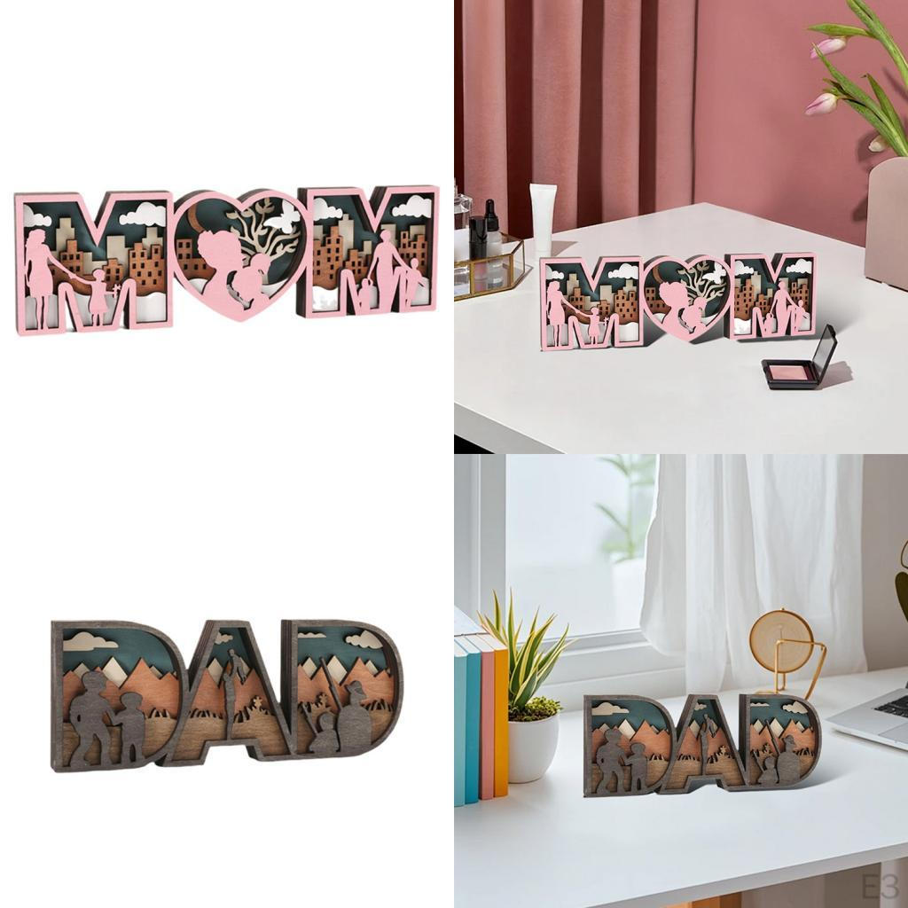 Деревянная фигурка-украшение «Мама», украшение на День матери, сувенир, центральная часть стола, скульптура для