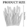 5/1 пары белых хлопковых перчаток, нескользящие перчатки с точками захвата и эластичными манжетами, для мужчин, женщин, официантов, водителей, официантов, официальных перчаток