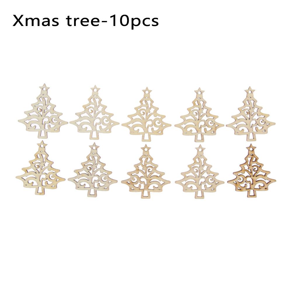 1 шт. Новые деревянные срезы, поделки на рождественскую елку с креативными деревянными звездами для рождественских украшений для домашней вечеринки