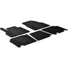 Tapis de caoutchouc - Gledring - Renault Kangoo 2008- &amp; Mercedes Citan 2012- - 2 pièces - Noir - Sur mesure