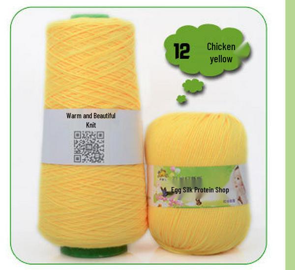 Детская пряжа из хлопка с протеином шелка для вязания и вязания крючком шарфа