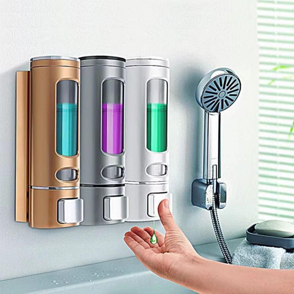 Large Capacity Soap Liquid Dispenser Wall Mounted Shampoo Dispenser Bottle Shower Gel Box Hotel