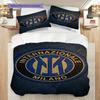 Inter Milan Emblem Artistry Bedding (1 * duvet cover + 2 * pillowcase, without core) Soft and comfortable Duvet cover and pillowcase