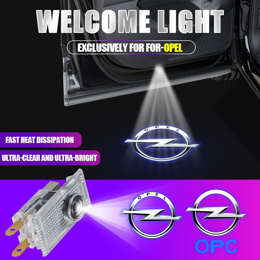 2Pcs Car Door Logo Welcome Light Laser Projector Lamp Accesosories For Opel OPC Astra G H J K F Corsa D Zafira B Insignia Mokka MI5