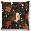 Милые маленькие животные цветочный узор диванная подушка чехол милая птица ежик олень лебедь кролик подушка чехол
