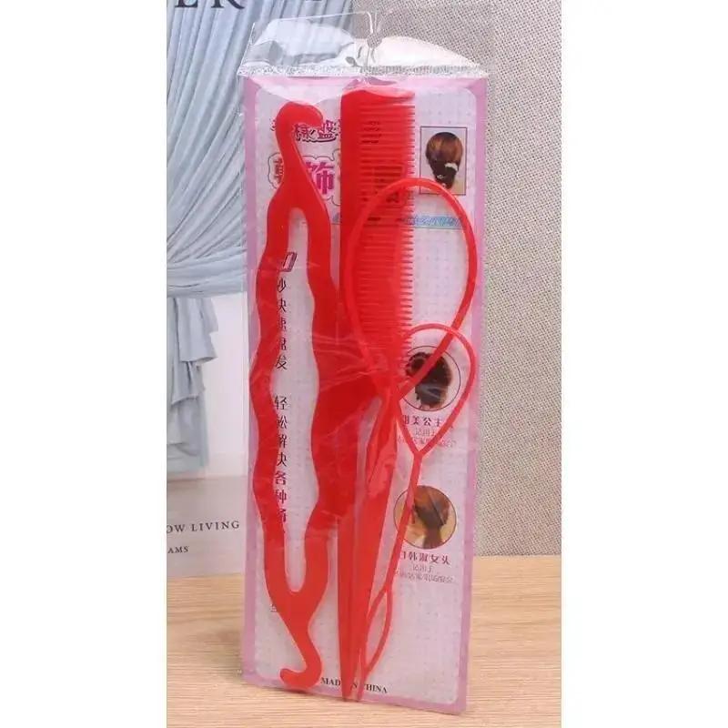 4 Pcs Headgear Disc Hair Set Style Hair Extension Pin Hairs Stick Pointed Tail Comb Disc Hairs Set Braiders Styling Tools