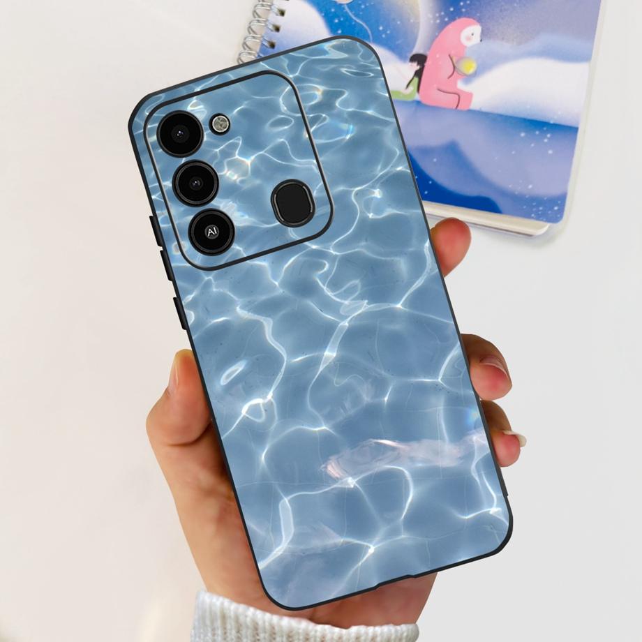 For Tecno Spark 8c spark8 Phone Case Spark GO 2022 Back Cover Matte Soft TPU Silicone Bumper Child Fashion Cartoon Pattern Funda