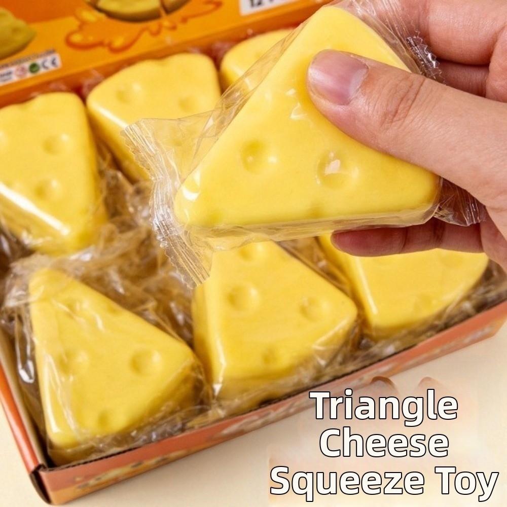 Triangle Cheese Squishy Toy Super Soft Cheese Stress Ball Slow Rebound Fidget Toy Children's Gifts