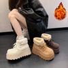 Winter Chunky Platform Women Fur Snow Boots Keep Warm Thick Sole Warm Cotton Short Booties Shoes