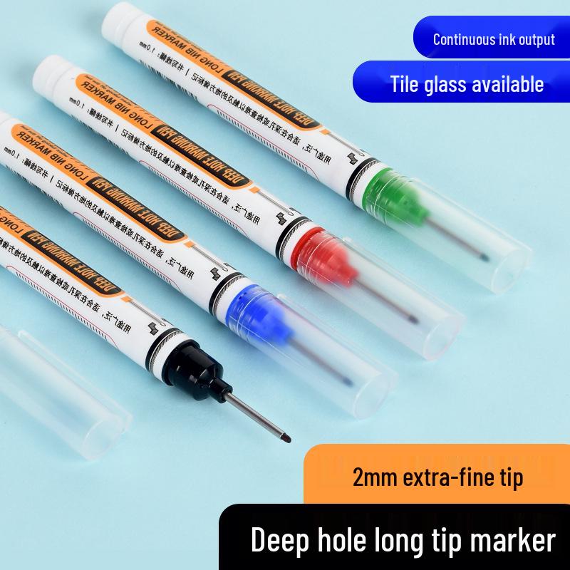Waterproof Deep Hole Marker Pen for Woodworking and Tile Construction