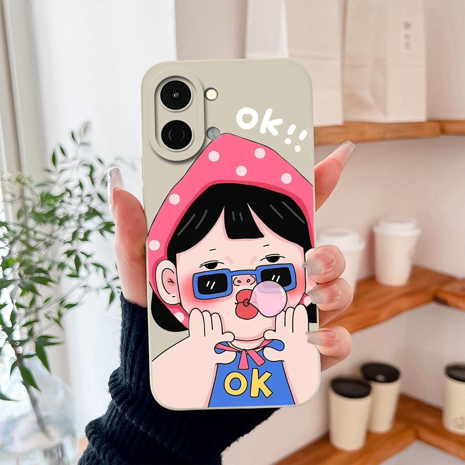 Чехол для Tecno Pop 20 / Spark Go 3 Стильный дизайн Задняя крышка для Tecno Pop20 / Spark Go3 Мягкий жидкий силикон Легкий корпус