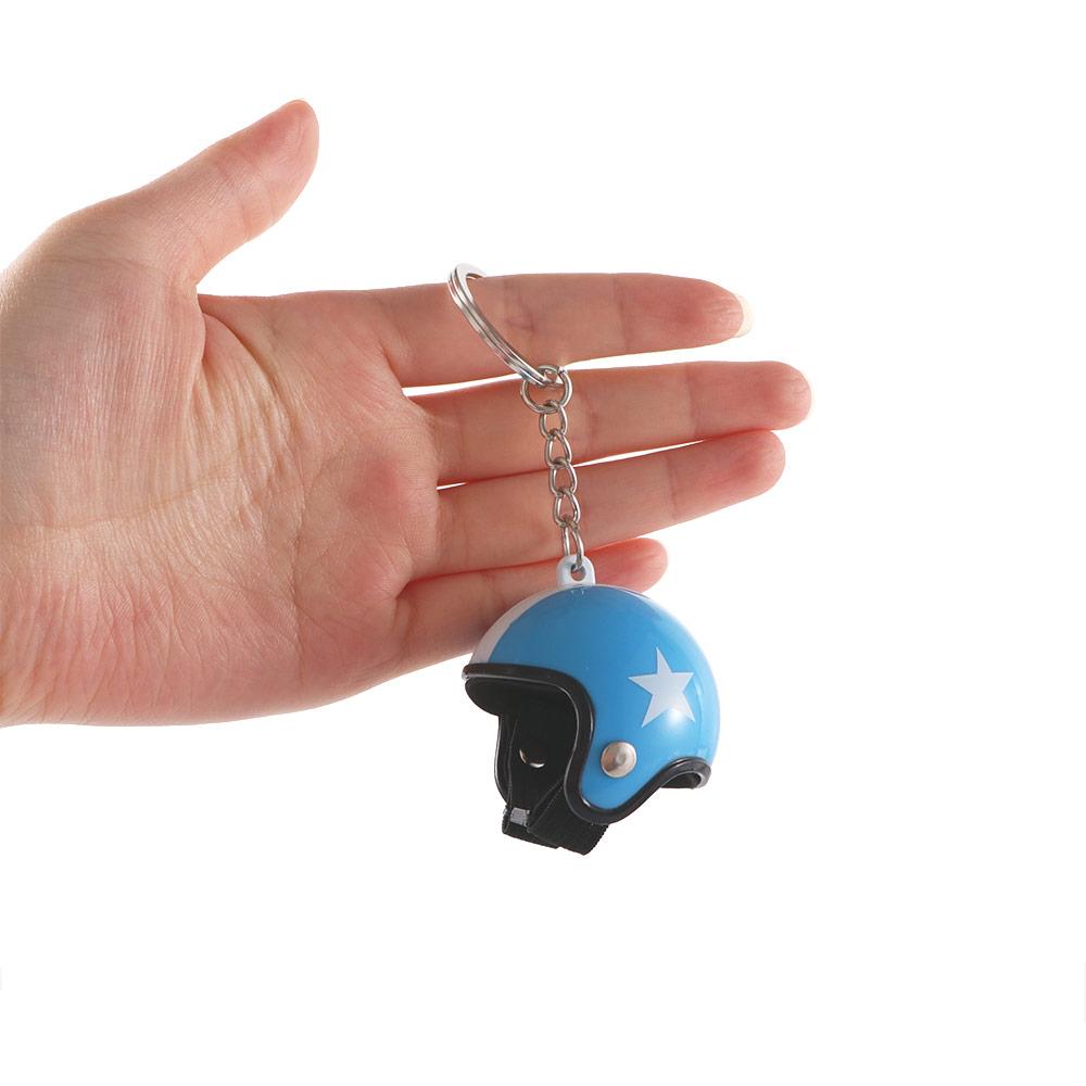 Fashion Gifts Motorcycle Key Holder Auto Decoration Pendant Car Key Ring Safety Helmet Keychain