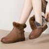 Flat-bottomed Short Boots Women's Winter Mother Shoes Thick Cotton Shoes Middle-aged and Elderly Women's Boots Soft-soled Plus Velvet Leather Shoes
