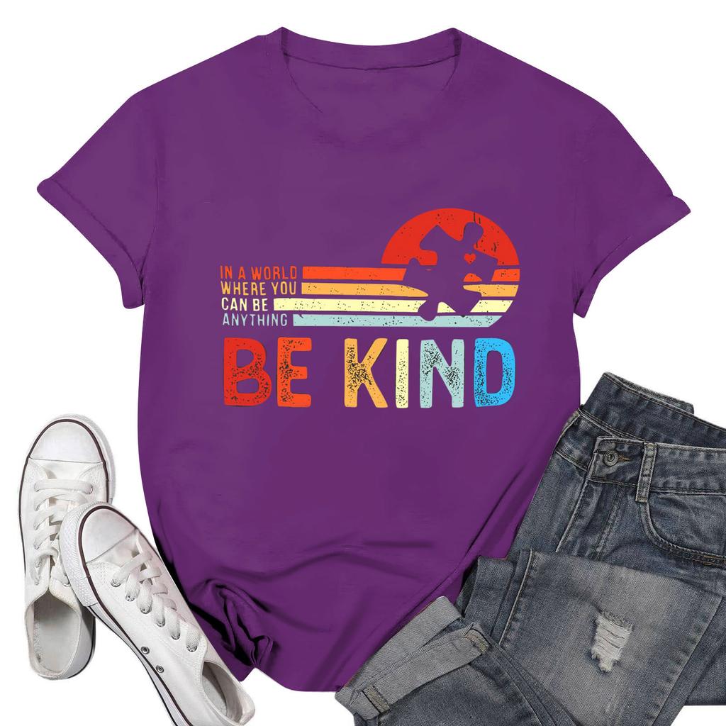 Женская повседневная футболка с принтом, пуловер с круглым вырезом, топ с короткими рукавами