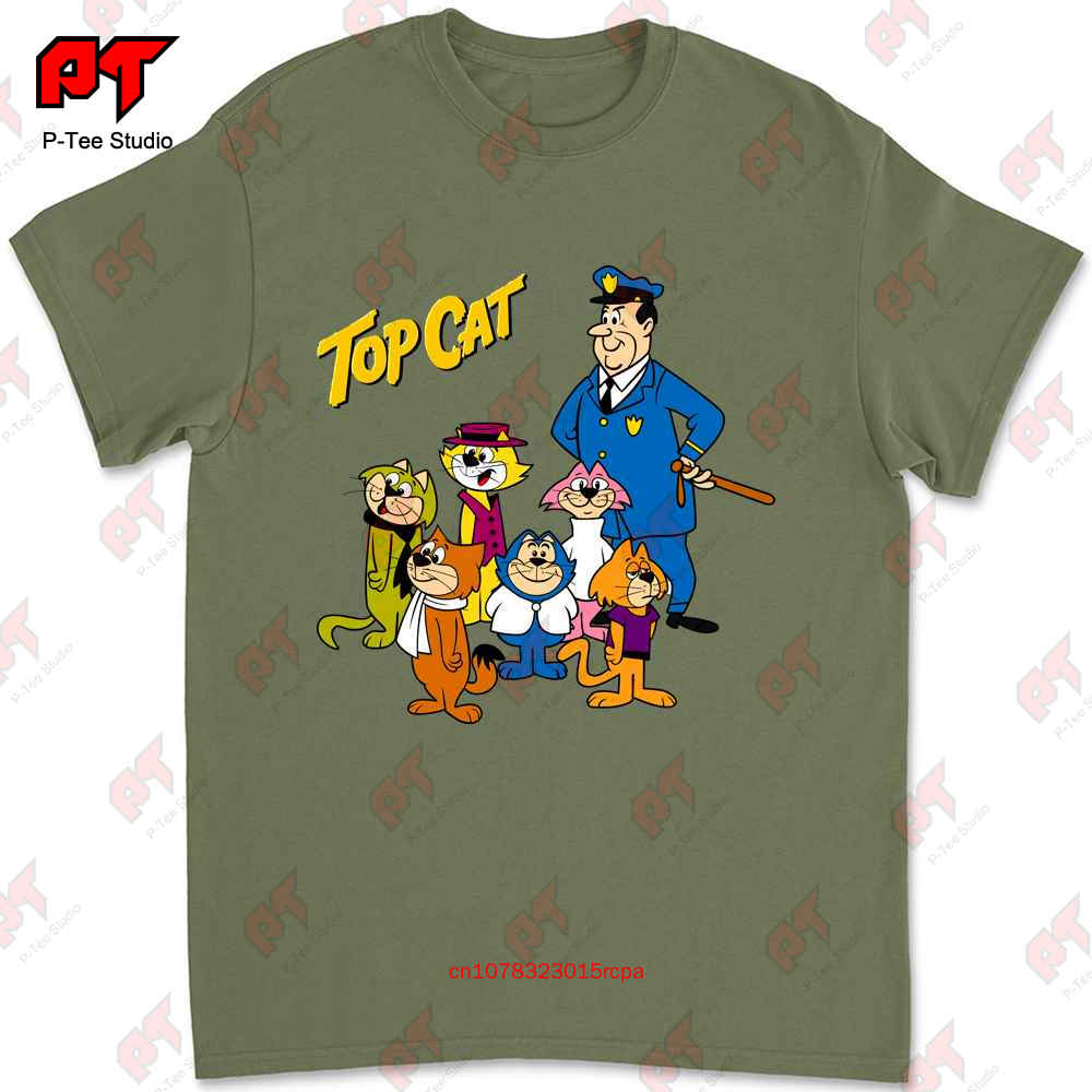 Дань уважения Cat Hanna Barbera-Мультфильм 80-х-Культовая футболка T6Z0