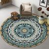 Cotton Linen Carpet Retro Bohemian Round Bedside Geometric Floor Mat Living Room Home Decor Boho Rug