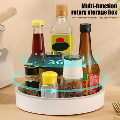 Вращающийся на 360 градусов органайзер Lazy Susan с поворотным столом, большой емкостью для хранения специй и косметики