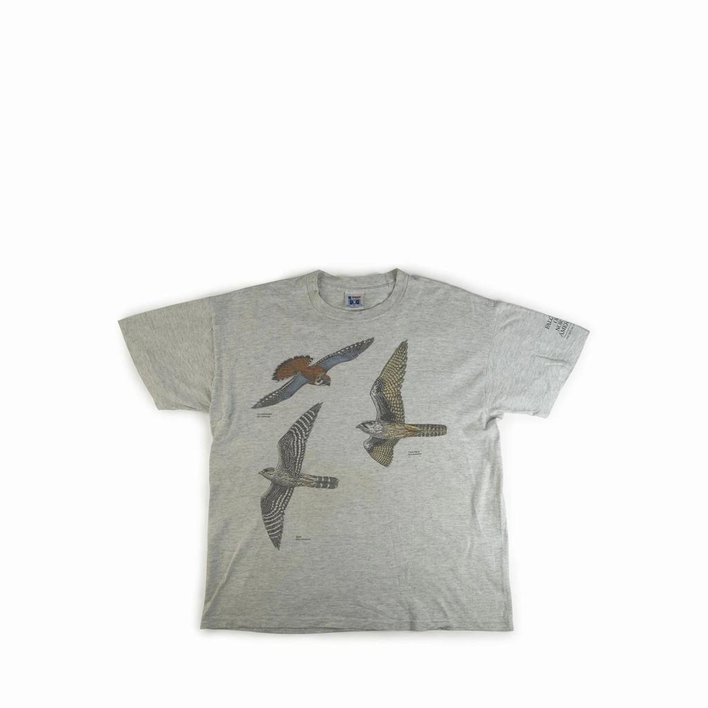 Vintage 1990 Falcons Of North America Birds Nature Tee Shirt