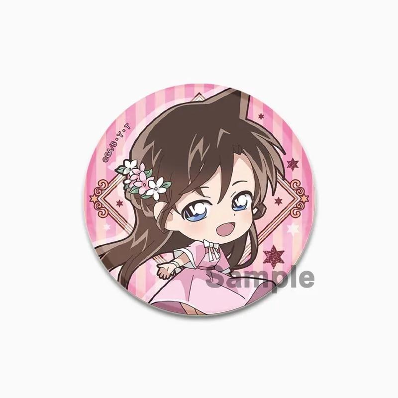 32/44/58mm Maorilan Haibara Ai Conan Hattori Heiji Badge Cartoon Anime Cute Brooch Pins for Clothes Backpack Hat Jewelry Accessories