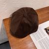 Solid Corduroy Color Beret Cap With Sun Protection Warmth For Adult Gift Fashion