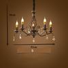 Iron Art Candle Chandelier, Rural Living Room Bedroom Dining Room Minimalist Art Retro Lighting Fixtures