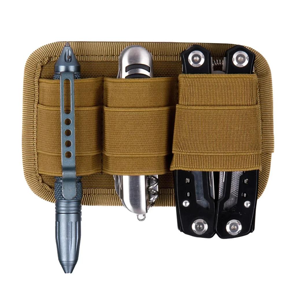 Tactical hook loop panel bag EDC tool storage hanging bag debris hunting backpack bag insert organizer sticker board
