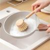 Wooden Handle Dish Pot Brush Solid Wood Frying Pan Brush Kitchen Cleaning Brush  Home Cleaning