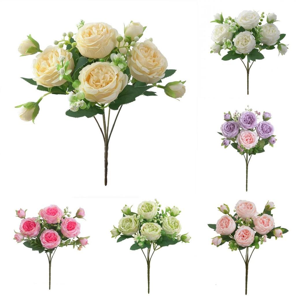 Silk Peony Wedding Handheld Flower With Realistic Appearance For Home And Event Decor