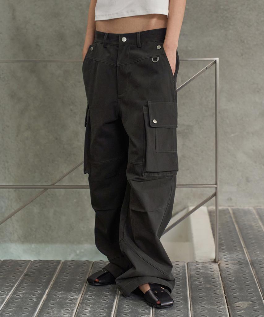ROCKCAKE Open Pocket Cargo Pants - Charcoal