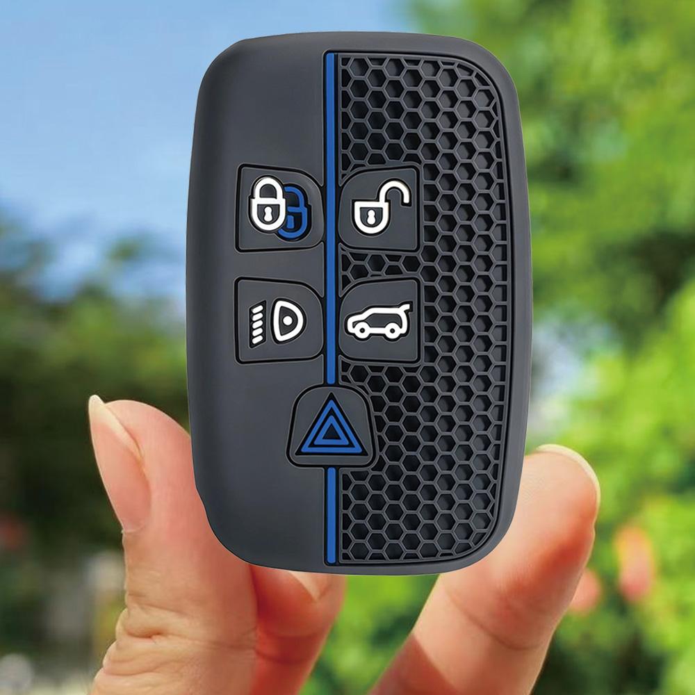 For Land Rover Discovery 4 Freelander 3 Range Rover Sport Evoque Vogue Remote 5 Buttons Keychain Silicone Key Fob Case Cover