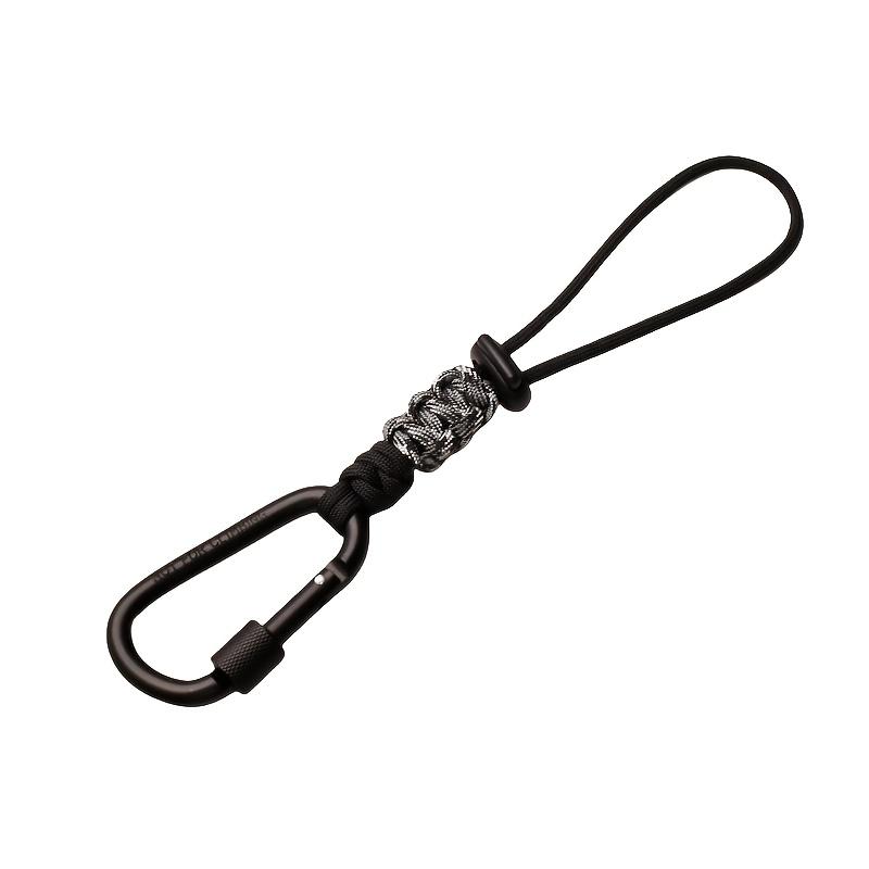 1pc Multifunctional Outdoor Camping Accessory, Durable Braided Rope Keychain with Anti-Loss Strap and Water Bottle Hook Hiking