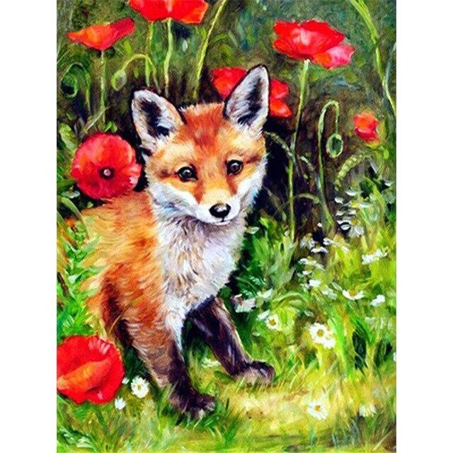 5D алмазная живопись лиса животное Алмазная вышивка крестиком Новое поступление полная квадратная круглая алмазная мозаика картина домашний декор