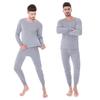 Thermal Underwear for Men Fleece Lined Long Johns Top And Bottom Set Casual Cold Weather Base Layer Set