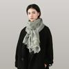 Шерстяной шарф, тот же однотонный шаль в литературном стиле, женский модный теплый шарф