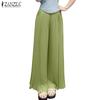 Женские повседневные однотонные широкие брюки плиссе свободного кроя