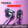 VAORLO 3.5MM In-Ear Earbuds Quad Core Dynamic Headset Piano HiFi Super Bass Wired Earphones With Mic For Huawei Xiaomi