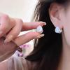 Элегантные геометрические серьги-капли с кошачьим глазом: Стильные и утонченные серьги-гвоздики для женщин