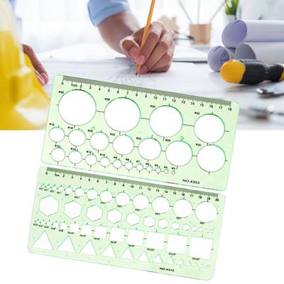 Геометрический шаблон линейка Технический рисунок Живопись Инструмент для рисования Трафарет для круга Чертежные принадлежности