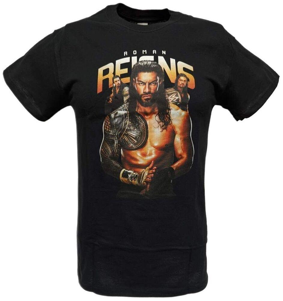 Мужская черная футболка Roman Reigns Three Pose Унисекс футболка