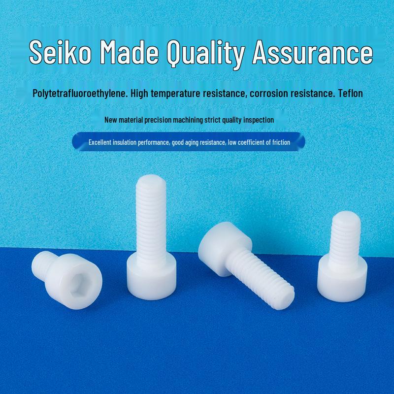PTFE Тефлон Кислото- и Щелочестойкий Шестигранный Цилиндрический Головной Изоляционный Винт Болт M5/M6