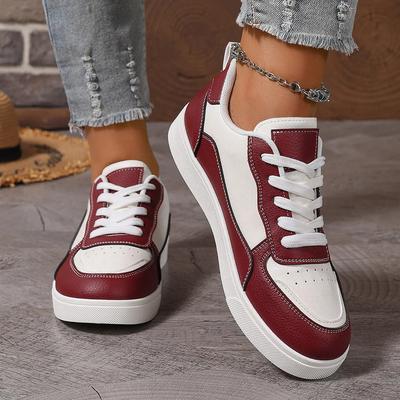 Модная женская обувь для ходьбы на платформе, обувь для скейтборда, удобные модные женские теннисные кроссовки с цветными блоками