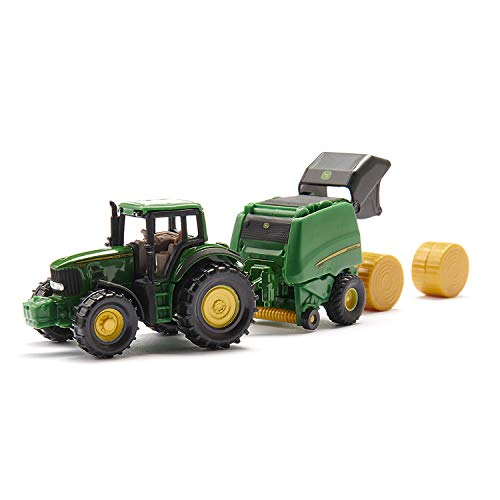 Трактор BorneLund SIKU John Deere с пресс-подборщиком SK1665