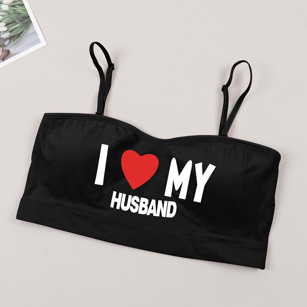 Varsbaby Strapless Bandeau Bra with Novelty Pattern Printing Non-Slip Silicone Padded Wireless Tube Top Bra