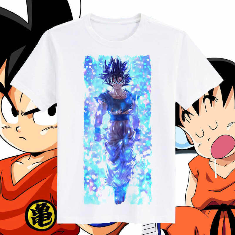 2026 Summer Dragon Ball Kid Goku Shenron Unisexs TShirt Riding Dragon 100 Cotton Oversized Breathable Casual Short Sleeve Tee