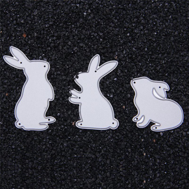 Вырубные штампы с животными, кроликами, металлический трафарет, сделай сам, скрапбукинг, альбом, бумажная открытка, тиснение, ремесло, высечка, Пасха