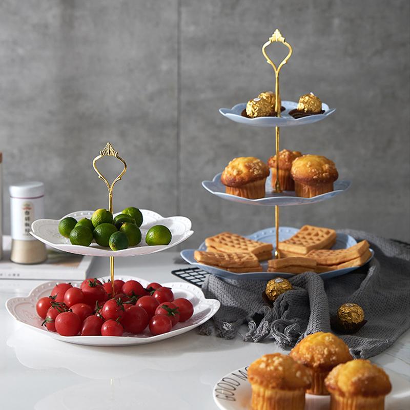 2/3-ярусная подставка для кексов, сервировочная подставка, десертная башня, поднос для фруктов, для чаепития, детского праздника, свадьбы, рождественской вечеринки