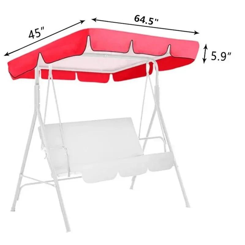 New Outdoor Swing Canopy Chair Top Cover Canopy UV Sun Water Proof for Patio Yard Seat Hammock Canopy Dustproof Cover