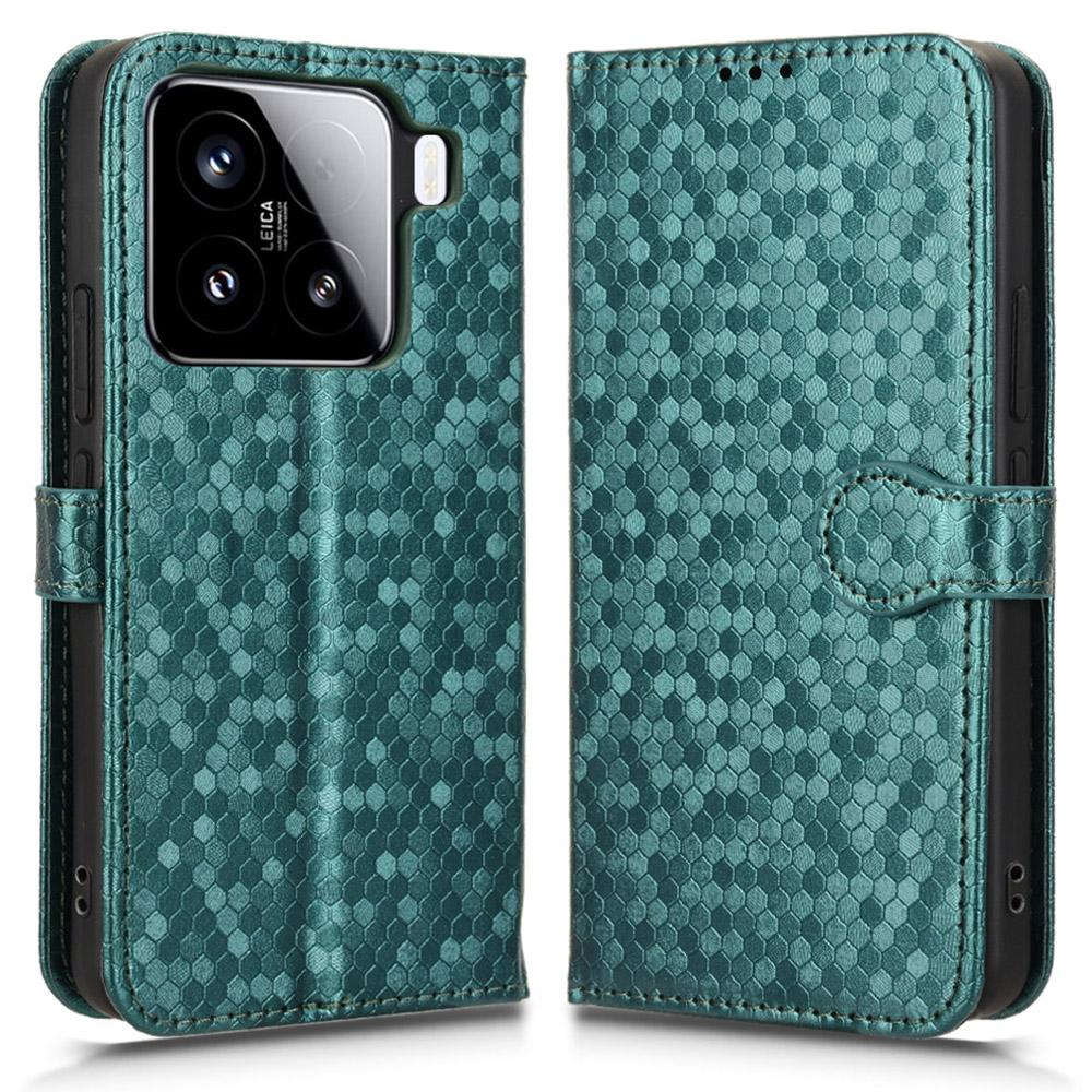 Для Xiaomi 15 Pro Wallet Case Dot Pattern Imprint PU Leather Phone Cover