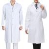 Удобная повседневная униформа врача медсестры с длинным рукавом, белый рабочий халат